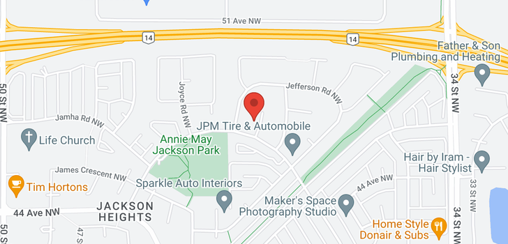 map of 284 Jackson RD NW